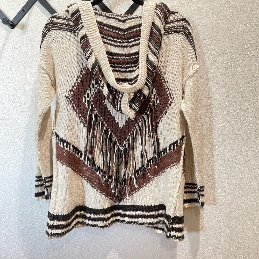 JustFab Women's Brown and Cream Cardigan - Picture 3 of 5